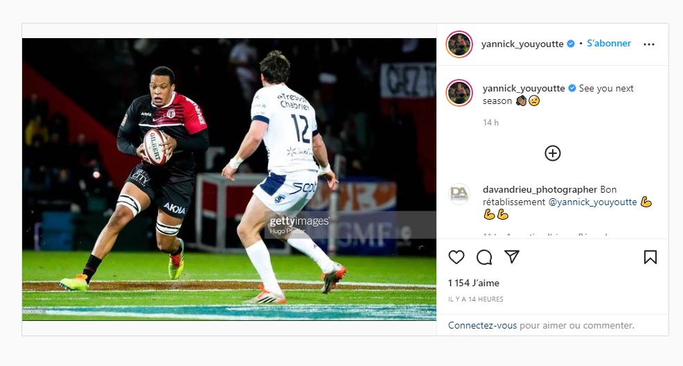 Stade Toulousain : Un deuxième ligne annonce la fin de sa saison ! youyoutte