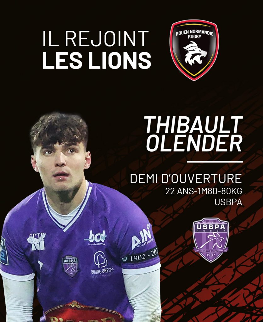 Rouen officialise le recrutement d'un demi d'ouverture ! olender