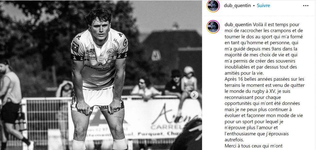 Un autre ailier de ProD2 met fin à sa carrière dubvbreuil