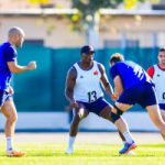 Les bleus en entrainement
