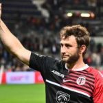 Maxime MEDARD of Toulouse celebrates the victory during the Top 14 match between Toulouse and La Rochelle at Stade Ernest Wallon on April 30, 2022 in Toulouse, France.