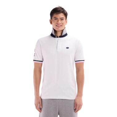 Maillot Manches Courtes Coton Marine/gris Eden Park
