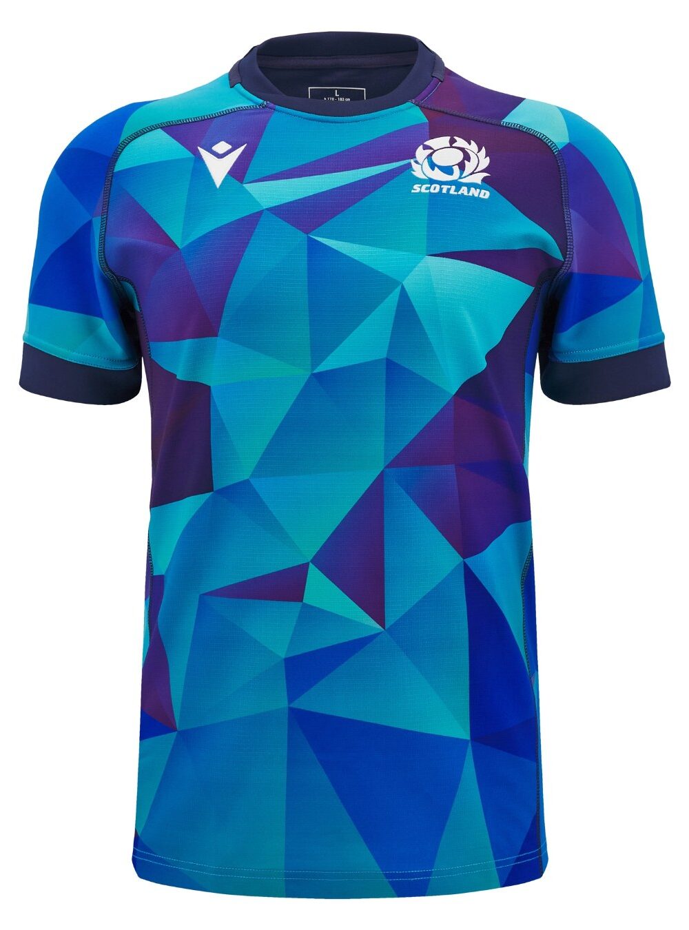 Maillot Rugby Entrainement Ecosse Bleu Macron Maillot Rugby Entrainement Ecosse Bleu Macron