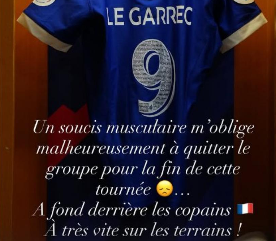 Autumn Nations Series-XV de France: Forfait de Nolann Le Garrec pour le reste de la tournée Capture decran 2025 11 13 063949