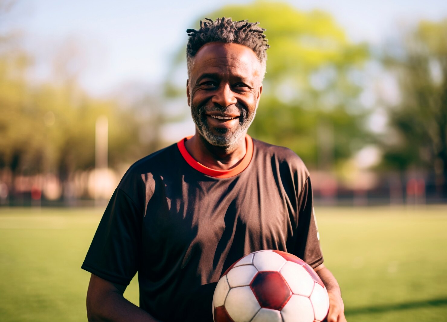 view senior male soccer player 23 2150887264