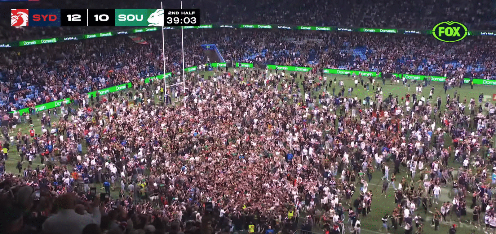 Image incroyable en Australie lAllianz Stadium de Sydney sest fait envahir par les supporters