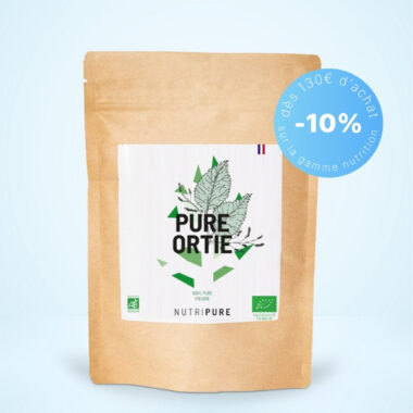 Feuilles d'ortie bio en poudre Nutripure - Complément alimentaire