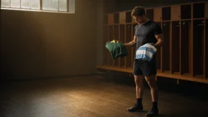 Mercato rugby et mobilité internationale, pourquoi les joueurs visent la double nationalité a rugby player in a quiet locker room holds two national tea a4e95d